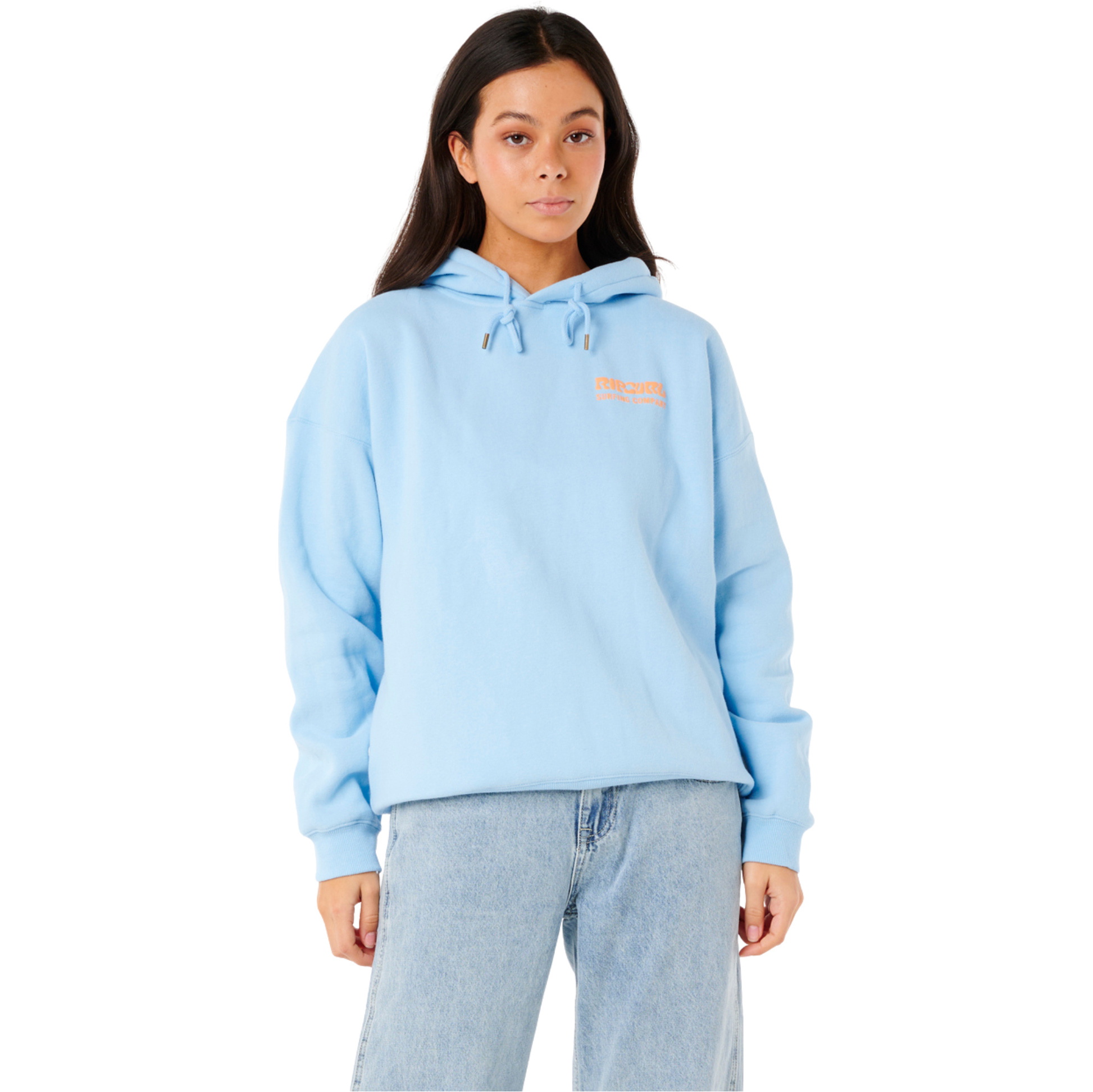 2026 Rip Curl Womens Surf Puff Heritage Hoodie 06AWFL - Mid Blue